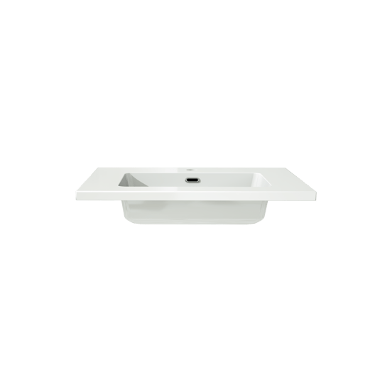 Storke Diva enkele wastafel glanzend composiet marmer 60 x 46 cm