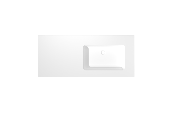 Storke Mata Waschtisch, rechts, Solid Surface matt, 120 x 52 cm, Schrankkombination 45 cm