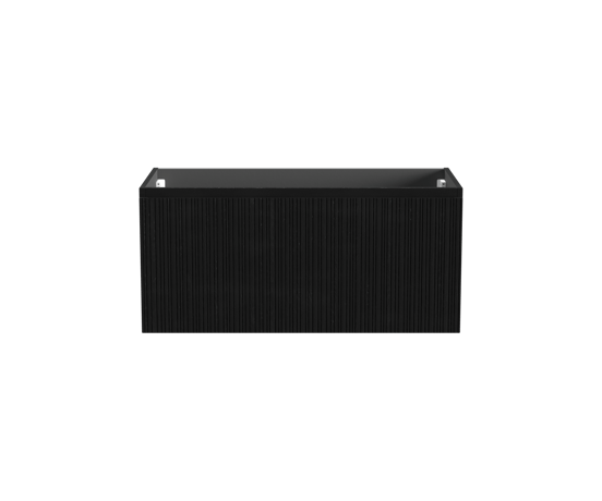 Storke Ribs meuble sous-lavabo suspendu 105 x 52 cm chêne noir 2 tiroirs