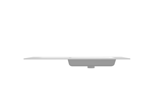 Storke Mata asymmetrisch rechtse wastafel matte solid surface 120 x 52 cm combinatie kast 35 cm