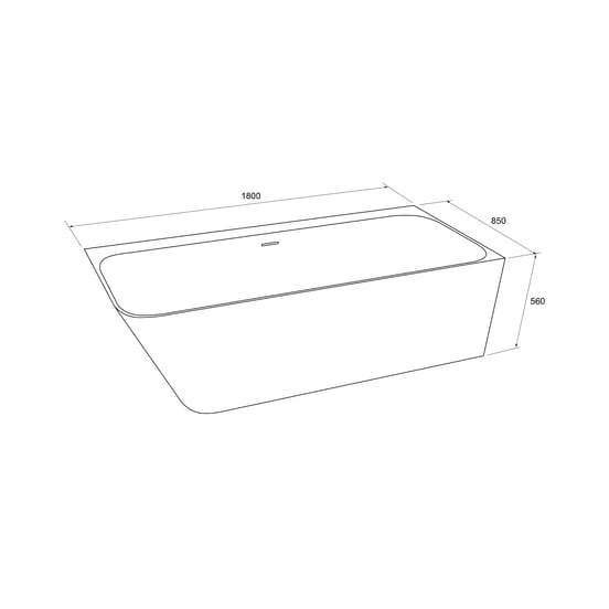 Balmani Zigga baignoire d'angle droite double 180 x 85 cm Solid Surface blanc mat