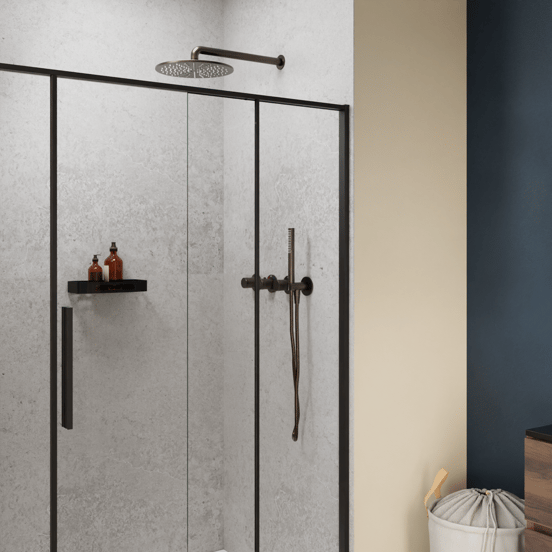 Blaufoss Pavilion thermostat encastrable Brushed GunMetal incl élément intégré