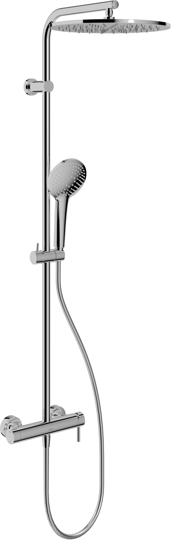 Blaufoss Round 300 mengkraan regendoucheset Glanzend Chroom