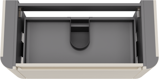 Storke Soft  hängendes möbelstück Waschtischunterschränke 100 x 46 cm Sand matt 2 Schubladen