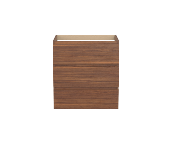 Balmani Lucida meuble sous-vasque a poser 75 x 55 cm noyer Américain 3 tiroirs