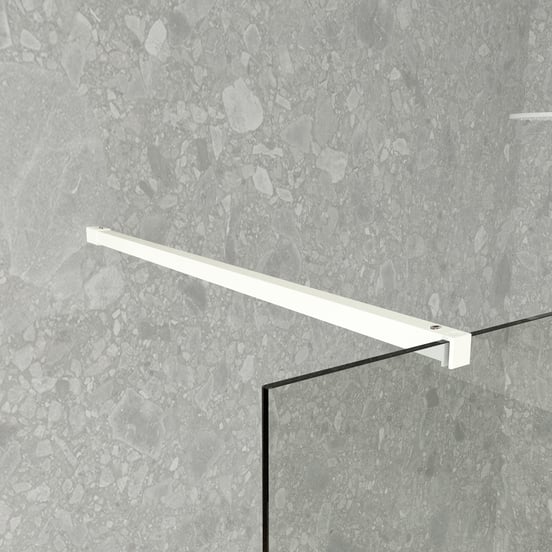 Balmani Modular inloopdouche 160 x 200 cm helder glas mat wit profiel