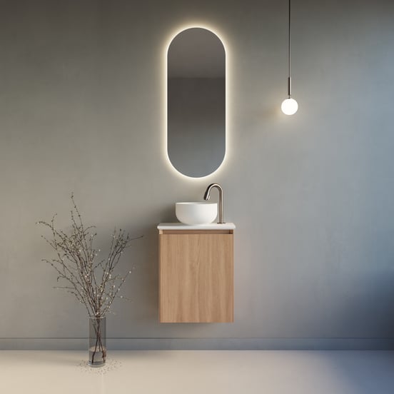 Balmani Giro Oval miroir ovale lumineux 35 x 90 cm