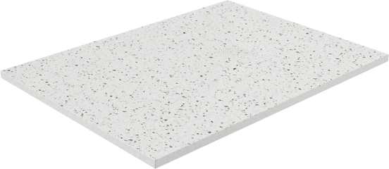 Balmani Impress receveur de douche 120 x 90 cm marbre composite blanc/noir terrazzo mat structure rock
