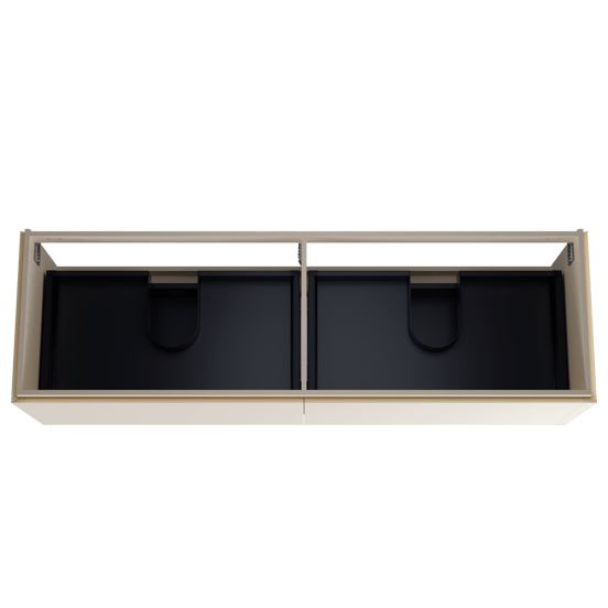 Balmani Eclips meuble sous-vasque suspendu 180 x 55 cm Sandbeige 4 tiroirs