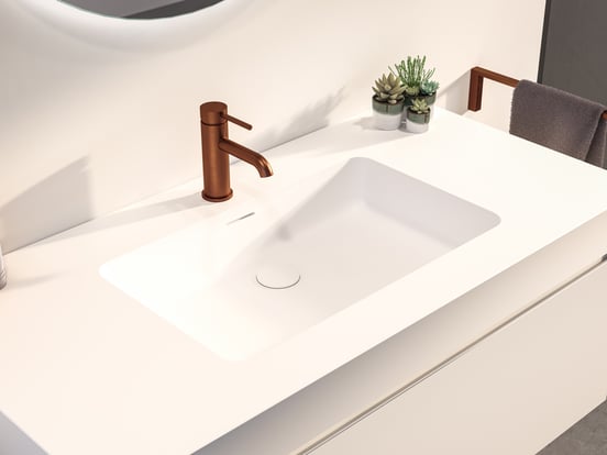 Storke Mata High vasque simple Solid Surface mat 106 x 52 cm