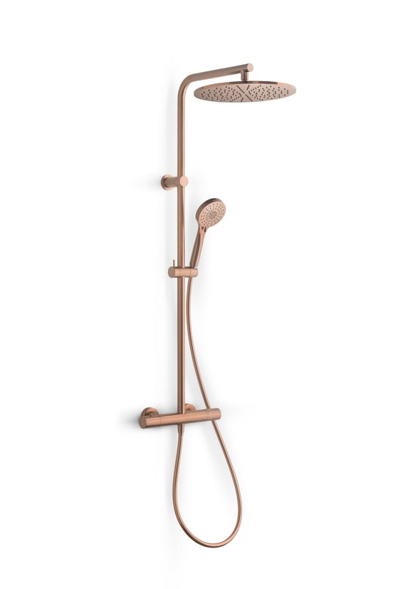 Blaufoss Round 300 regendoucheset Brushed Rosegold