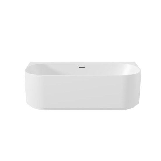 Luca Varess Laguna baignoire balnéo semi-îlot avec LED 170 x 85 cm acrylique blanc mat
