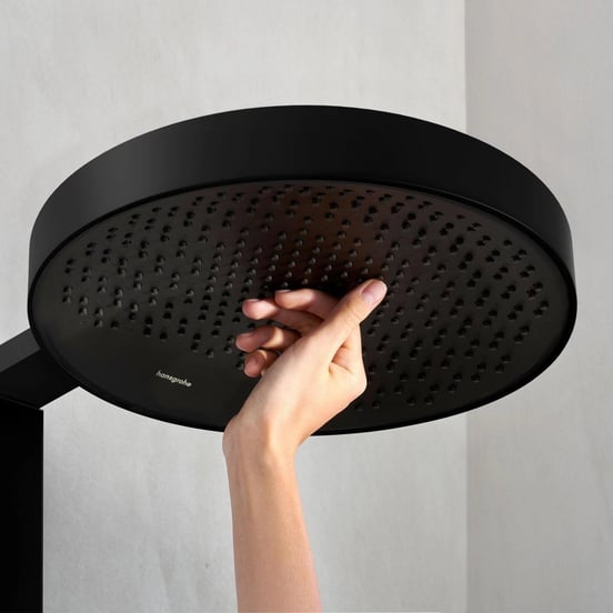 Hansgrohe Rainfinity 300 Duschsystem mit ShowerTablet 350, schwarz matt