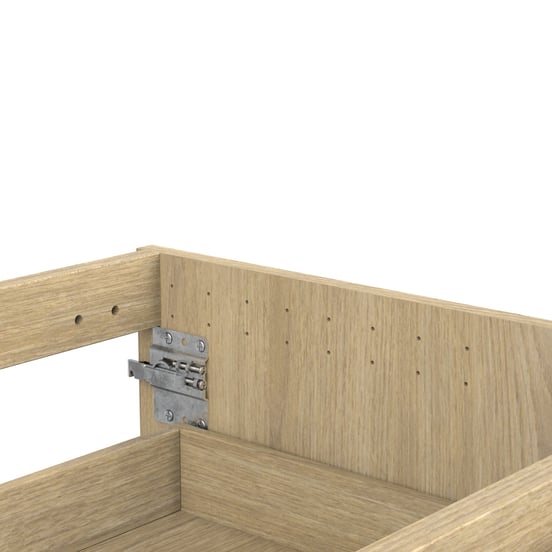 Balmani Idra meuble sous-lavabo suspendu 120 x 55 cm asymétrique droite placage chêne naturel 4 tiroirs