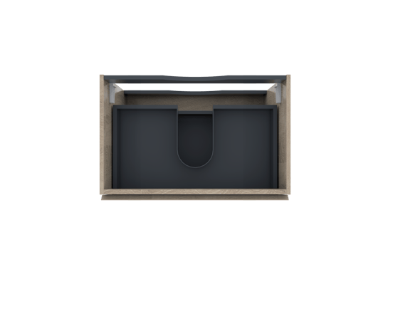 Linie Lado meuble sous-vasque suspendu 70 x 46 cm chêne blanc 2 tiroirs