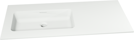 Storke Mata vasque asymétrique gauche Solid Surface mat 100 x 46 cm