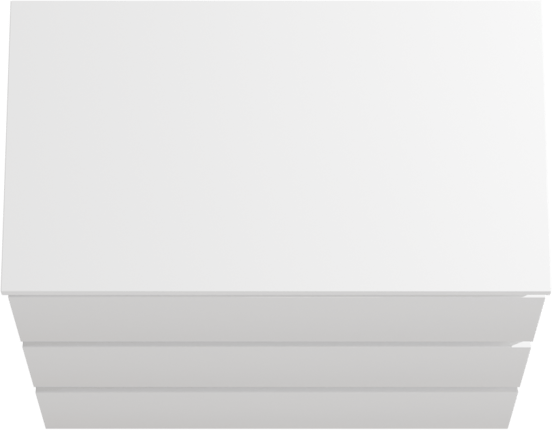 Linie Lado staand badmeubel 80 x 46 cm hoogglans wit met Lado enkel wastafelblad in composietmarmer mat wit