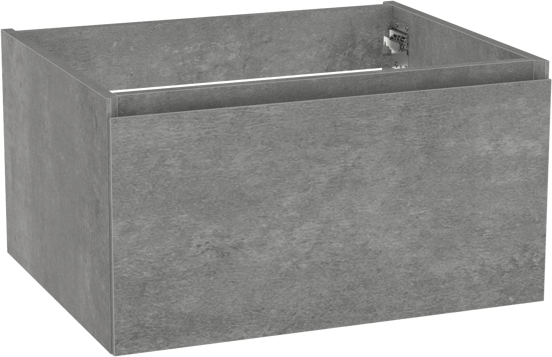 Storke Edge zwevende wastafelonderkast 65 x 52 cm beton donkergrijs 1 lade