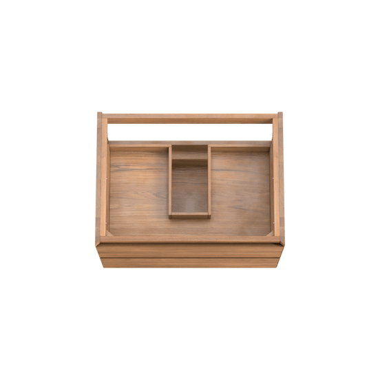 Balmani Mitra zwevende wastafelonderkast 75 x 55 cm teakhout 2 lades