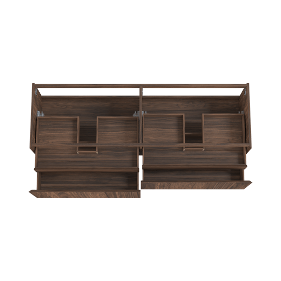 Balmani Idra meuble sous-vasque suspendu 180 x 55 cm plaqué noyer 4 tiroirs