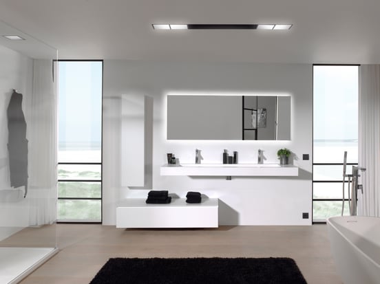 Balmani Mitra Elements zwevende wastafelonderkast 135 x 50 cm mat wit 2 lades