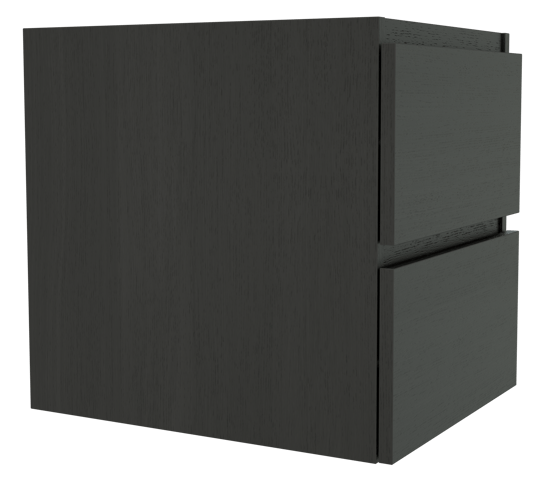 Balmani Lucida meuble sous-vasque suspendu 45 x 55 cm chêne noir 2 tiroirs