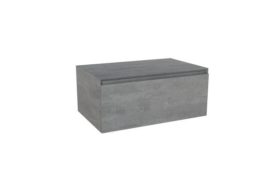 Storke Edge Modulo meuble sous-vasque suspendu 75 x 48 cm béton gris foncé 1 tiroir