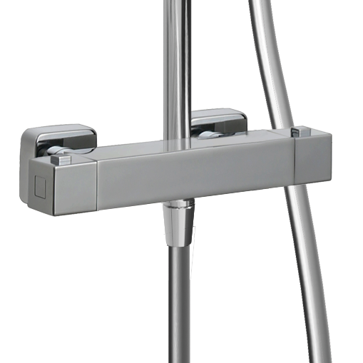 Linie Mavin 200 colonne de douche de pluie robinet thermostatique Chrome Brillant