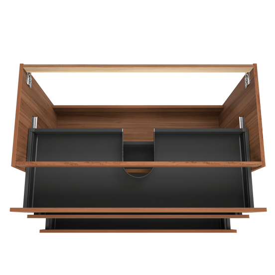 Balmani Lucida meuble sous-lavabo a poser 120 x 55 cm noyer 3 tiroirs