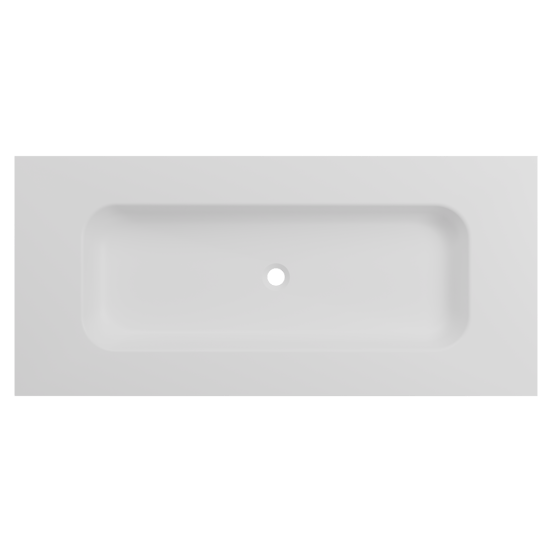 Balmani Eclips plan simple Solid Surface blanc mat 120 x 55 cm