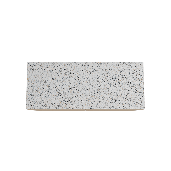 Storke Edge meuble salle de bains à poser 130 x 52 cm chêne brut avec Tavola tablette simple ou double en blanc/noir mat terrazzo