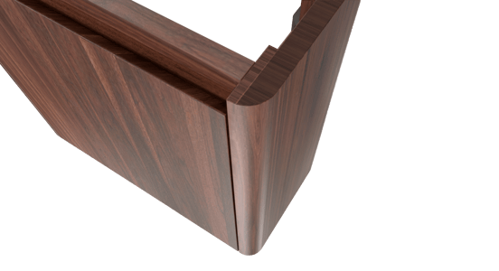 Balmani Fara zwevende toiletmeubelkast 45 x 22 cm Amerikaanse notelaar