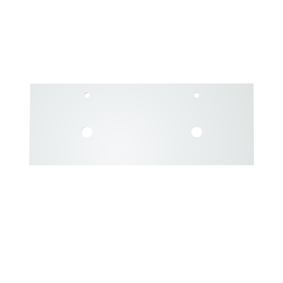 Balmani Facetta Doppelwaschtischplatte, Solid Surface matt, 150 x 55 cm