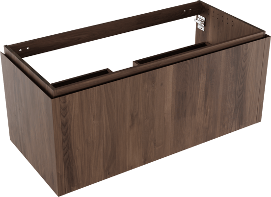 Balmani Eclips hängendes möbelstück Waschtischunterschränke 120 x 55 cm Amerikanischer Nussbaum 2 Schubladen