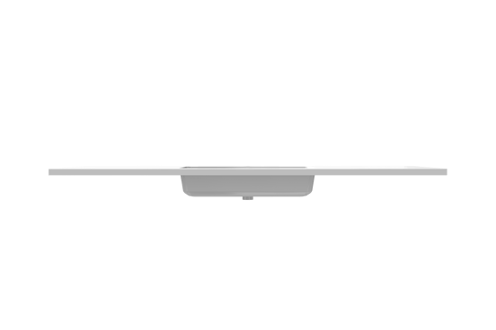 Storke Diva enkele wastafel glanzend composiet marmer 145 x 52 cm