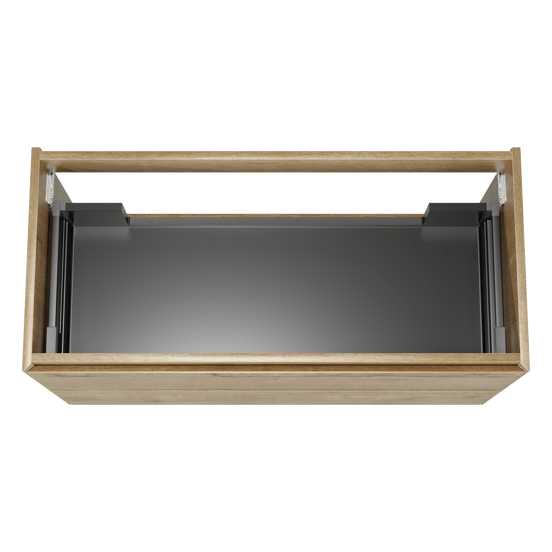 Balmani Mitra Compact meuble sous-lavabo suspendu 100 x 46 cm chêne brut 2 tiroirs