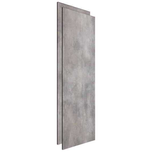 Linie Plato set douchewandbekleding set 2 x 90x210 cm pvc donkergrijs Dakota