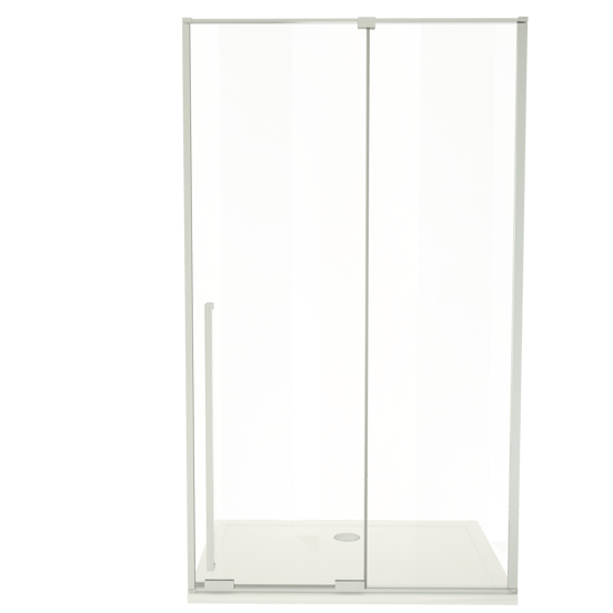 Luca Varess Stilus douche schuifdeur 120 x 200 cm helder glas glanzend chroom profiel