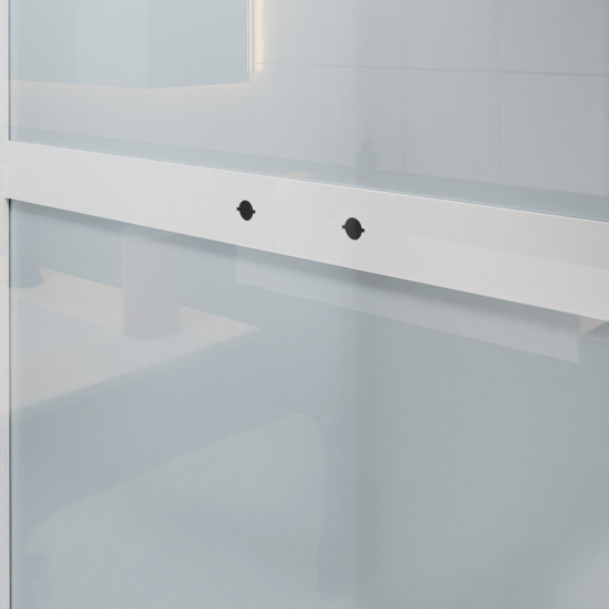 Luca Varess Talan kwartronde douchecabine met schuifdeuren 90 x 90 cm helder glas mat zwart profiel