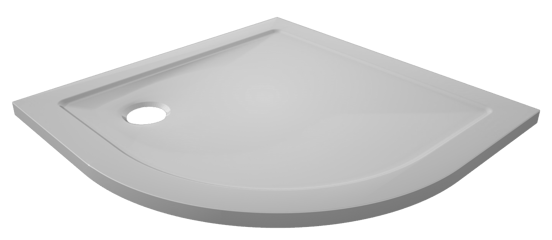 Luca Varess Soft douchebak 90 x 90 cm acryl hoogglans wit