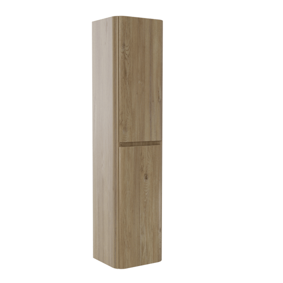 Storke Soft zwevende badkamerkast 40 x 35 x 170 cm ruwe eik