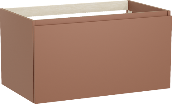 Balmani Sfera hängender Waschbeckenunterschrank: 90 x 55 cm, Cotto, 2 Schubladen