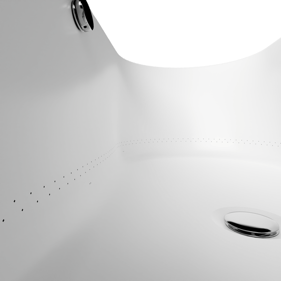 Luca Varess Rosala inbouwbad airmassage 180 x 80 cm acryl mat wit