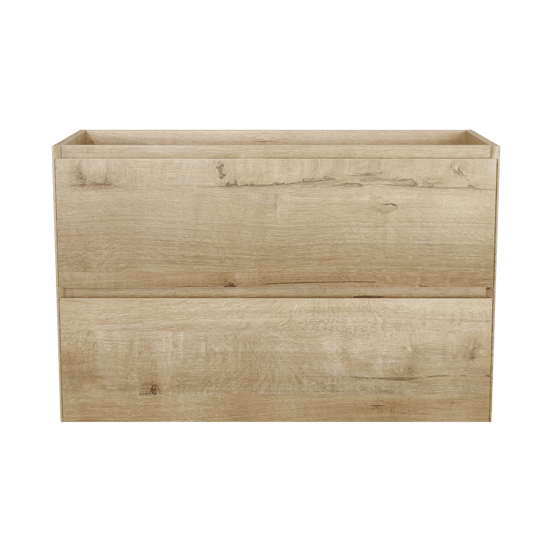 Balmani Mitra Compact meuble sous-lavabo suspendu 100 x 46 cm chêne brut 2 tiroirs