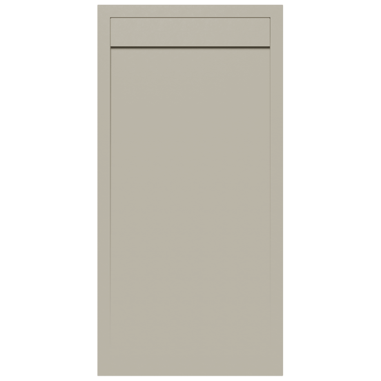 Luca Varess Dandy douchebak 180 x 90 cm composietmarmer mat zijdegrijs rock structuur