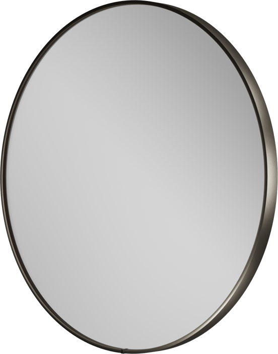 Balmani Secret miroir rond Brushed Gunmetal lumineux et anti-buée Ø 90 cm