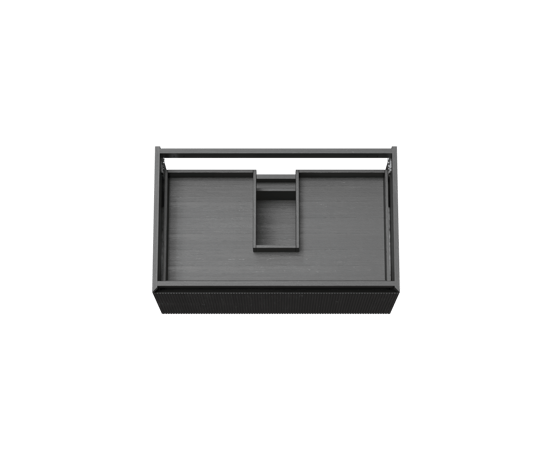 Balmani Fila meuble sous-lavabo suspendu 90 x 55 cm placage chêne noir 2 tiroirs