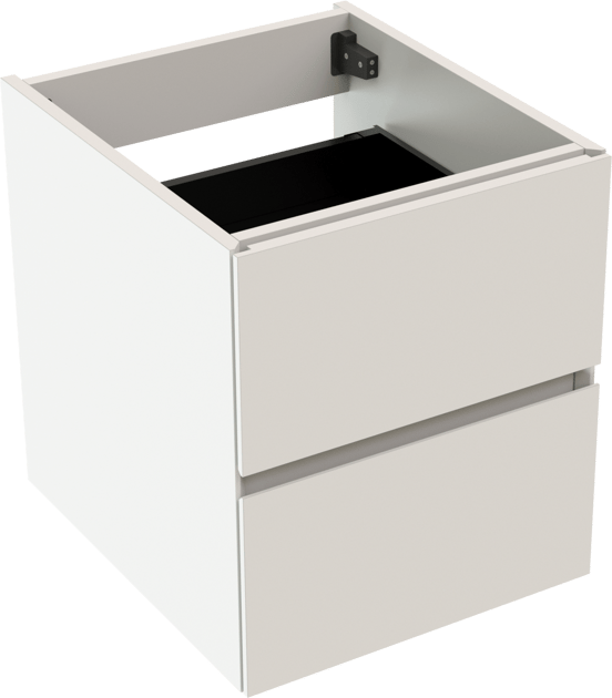 Storke Edge meuble sous-vasque suspendu 45 x 52 cm blanc mat 2 tiroirs