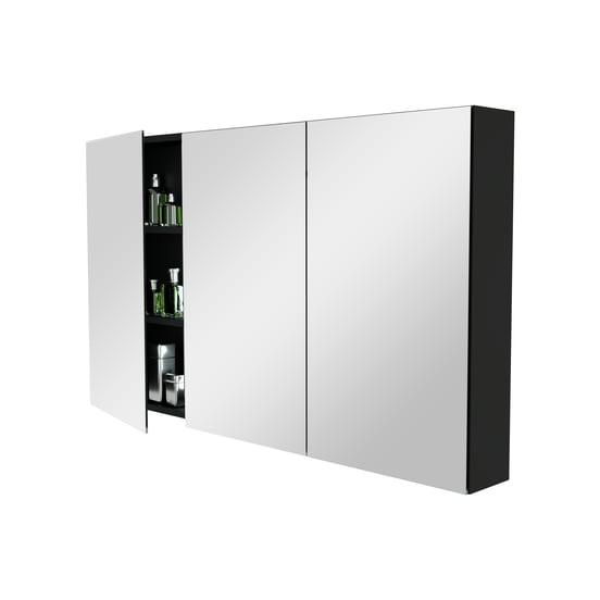 Storke Reflecta spiegelkast 130 x 75 cm Mat Zwart
