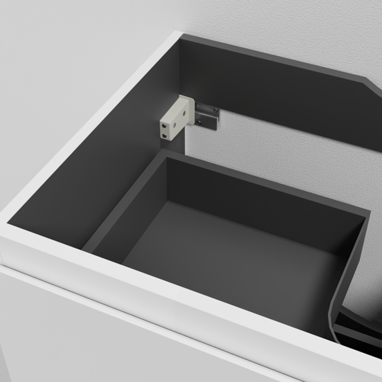 Linie Lado zwevende wastafelonderkast 80 x 46 cm mat wit 2 lades